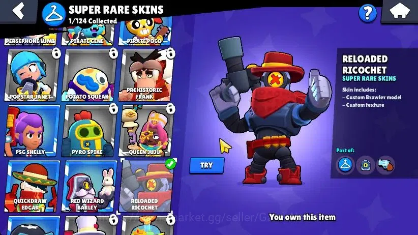Brawl Stars Accounts 1002 Trophy|16 Brawlers 3 Max Lvl [Edgar,Carl,Shelly] Myth Fang|1 Epic Skins [Chicken Rico]|CN ON|Take 8
