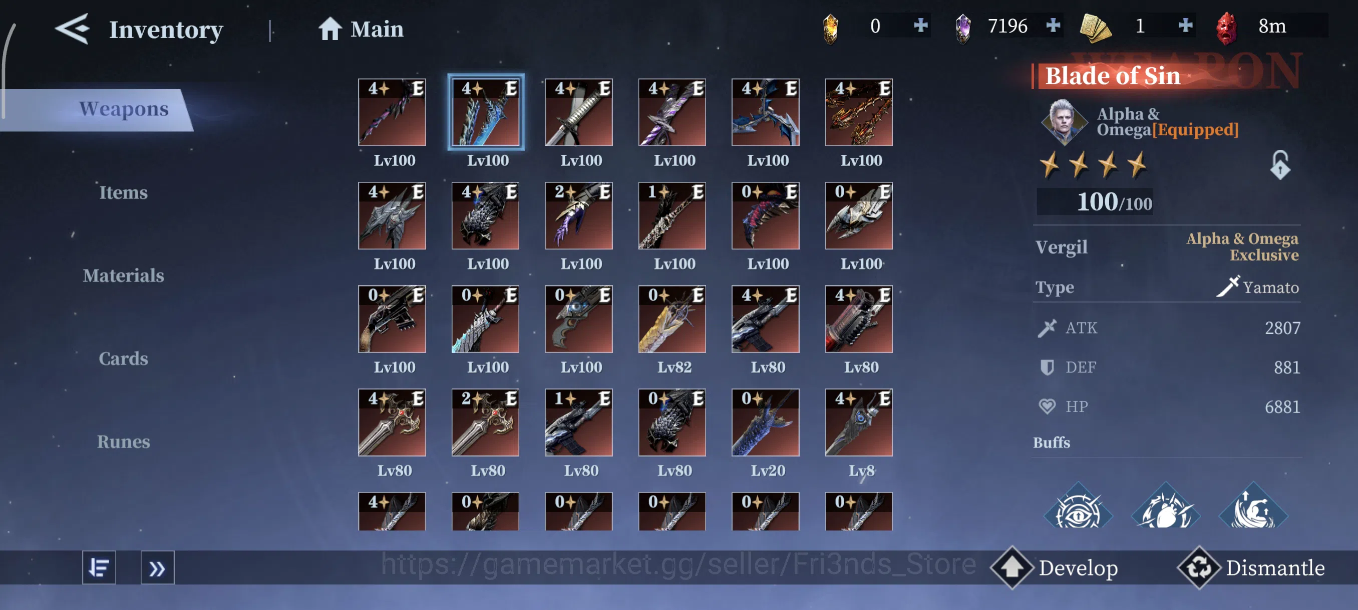 Devil May Cry: Peak of Combat Accounts DMC50 | ALL DEVICE | GLOBAL ASIA | HIGH BEAST 4 MA image 5