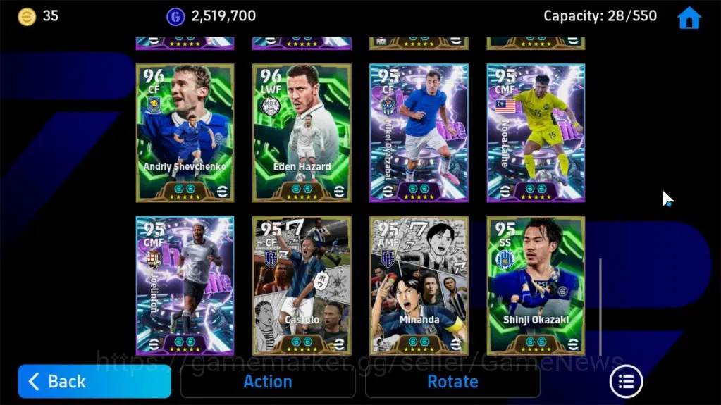 eFootball Accounts Legends & Iconic Players Android |14 Epic,Cristiano Ronaldo,Cafu,steven Gerrard,Oliver Kahn|Show 8