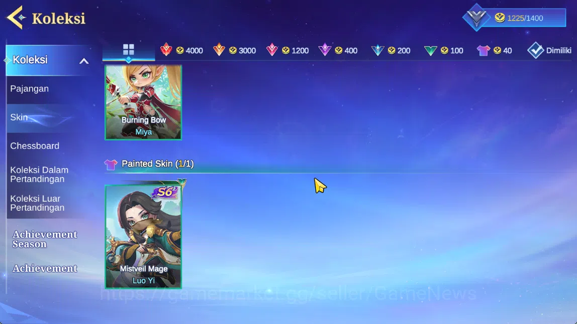 Magic Chess Go Go Accounts - High Mythic 5 22 Commander 1 M
