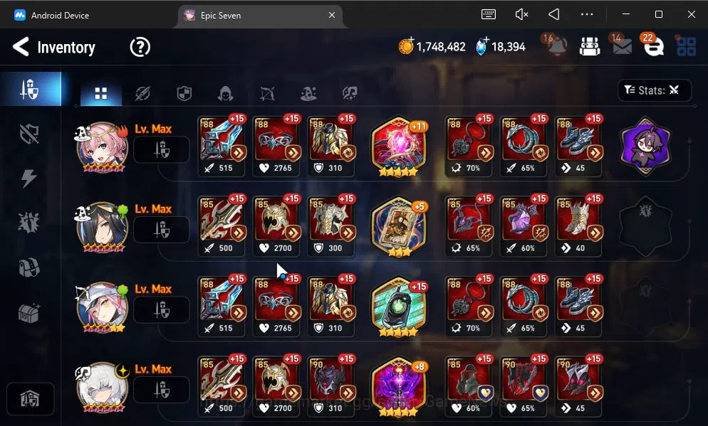 Epic Seven Accounts GLOBAL UNVERIF|4 ML(BArunka,LOT Scales,Belian,Etc) image 10