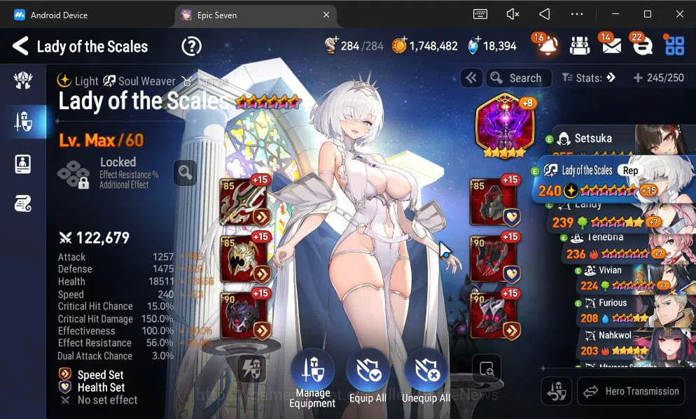 Epic Seven Accounts GLOBAL UNVERIF|4 ML(BArunka,LOT Scales,Belian,Etc) image 3
