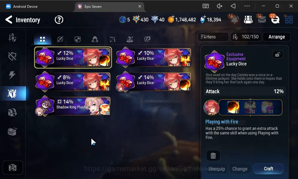 Epic Seven Accounts GLOBAL UNVERIF|4 ML(BArunka,LOT Scales,Belian,Etc) image 7