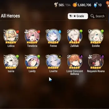Epic Seven Accounts Starter Global|Unverif|Fresh Starter|3 ML(Lisette,LC Bellona,R Roana)+Estelle,Landy,Etc|PoH+Bless ON|730