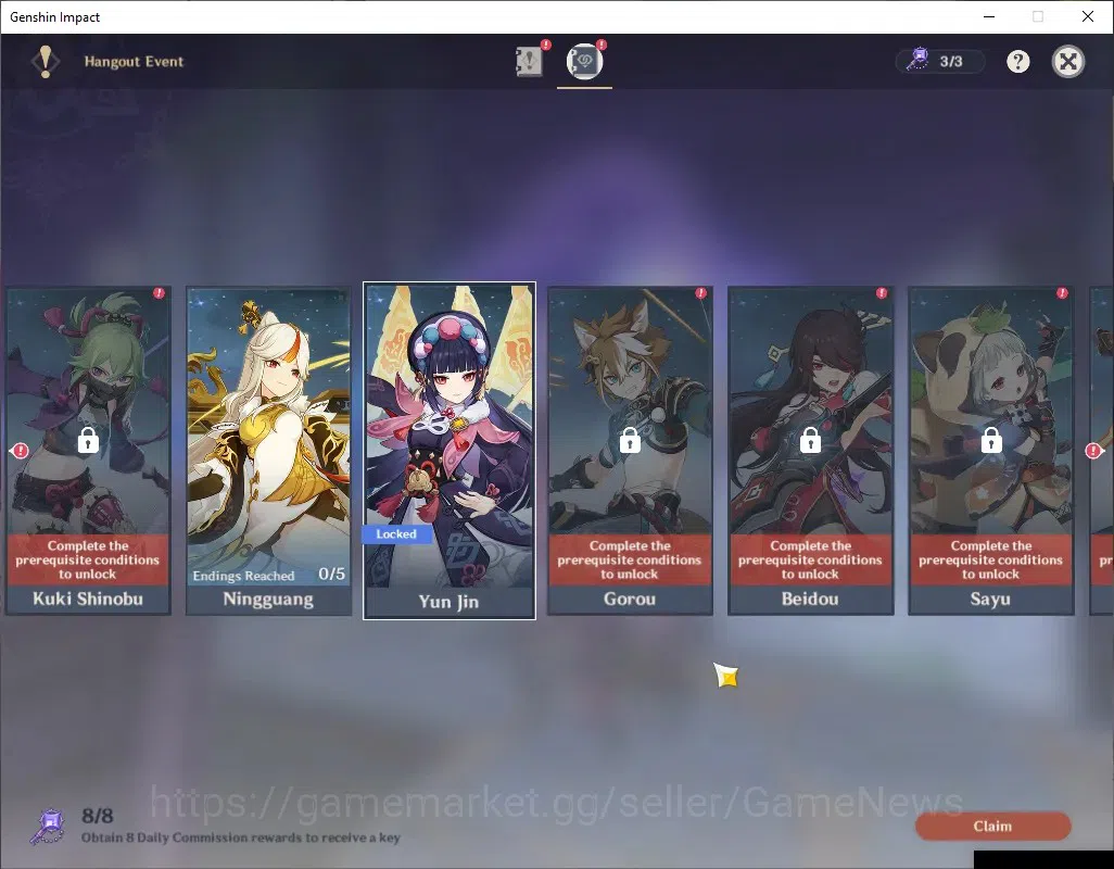 Genshin Impact Accounts ASIA|AR 56|3 Limited + 1 (*5Weapon)|Linnea,Escoffi image 18