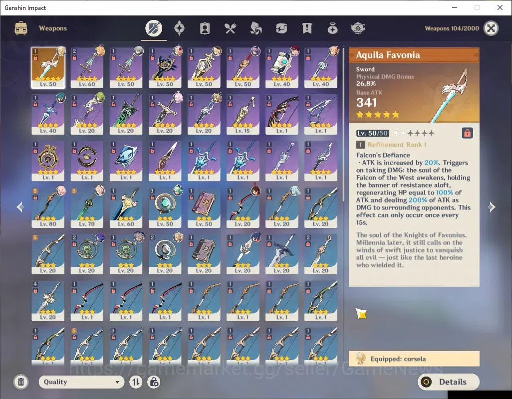 Genshin Impact Accounts ASIA|AR 56|3 Limited + 1 (*5Weapon)|Linnea,Escoffi image 3