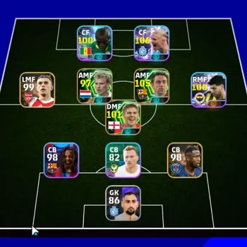 eFootball Accounts High-End Android|Power 2991|Epic Xavi,Gerrard,Dennis Bergkamp|7 Show Time Erling Haaland,Nicolas