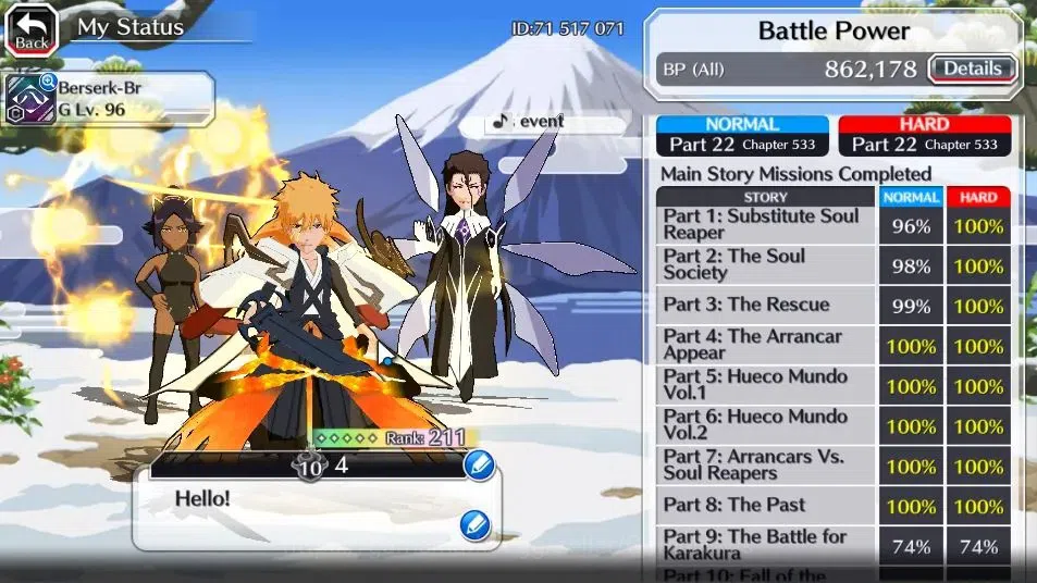 Bleach: Brave Souls Accounts [GLOBAL]52K Orbs|Lv200[10th Aniv Ichigo,TYBW25 Yor image 4