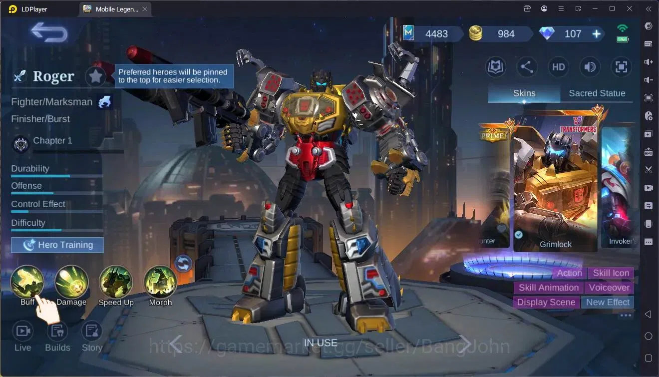 Mobile Legends: Bang Bang Accounts Global|Hero 117|Skin 217|KOF Karina|Transformers R image 8