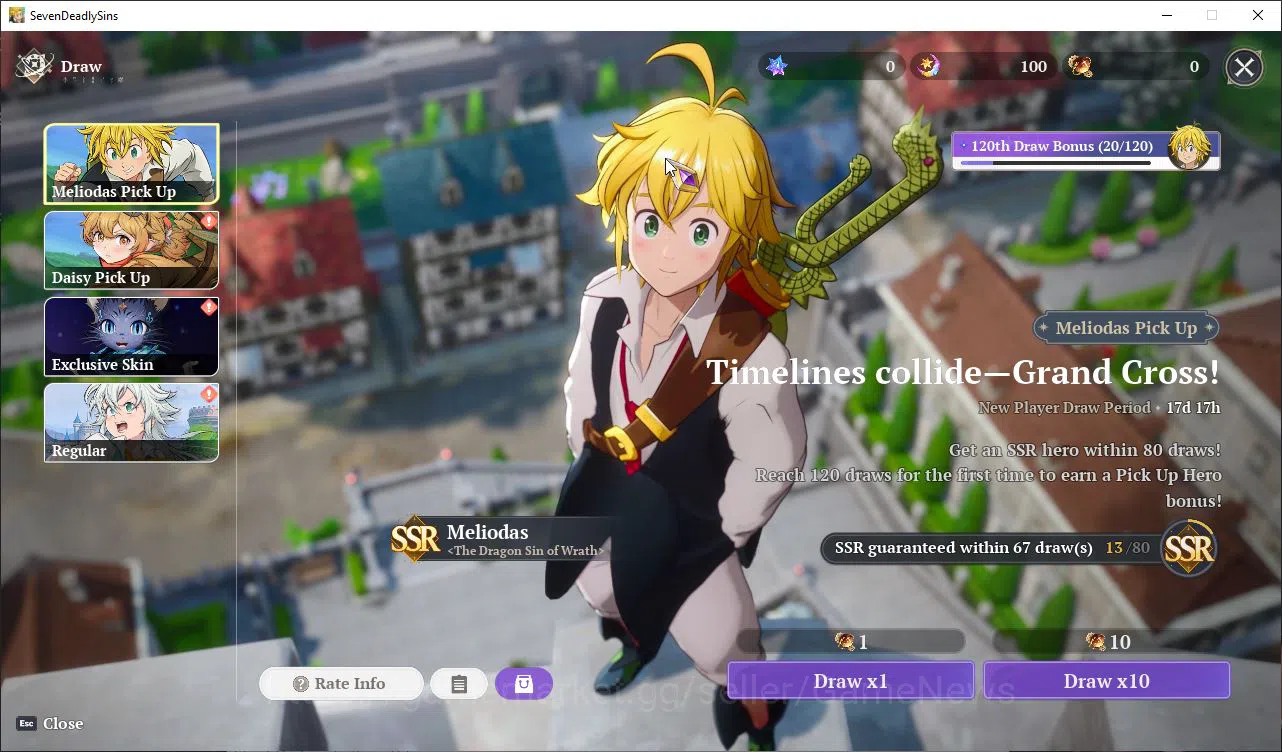 The Seven Deadly Sins: Origin Accounts SEA |3 SSR| Meliodas, Jericho, Guila + SSR Selecto image 7