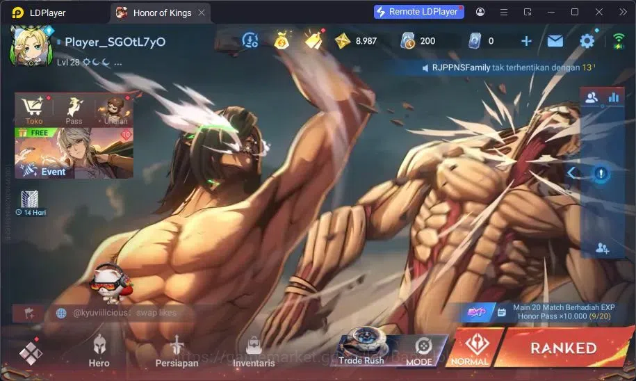 Honor of Kings Accounts Global | 39H 25S | AoT Mayene, LEGEND Lady Sun | L image 13