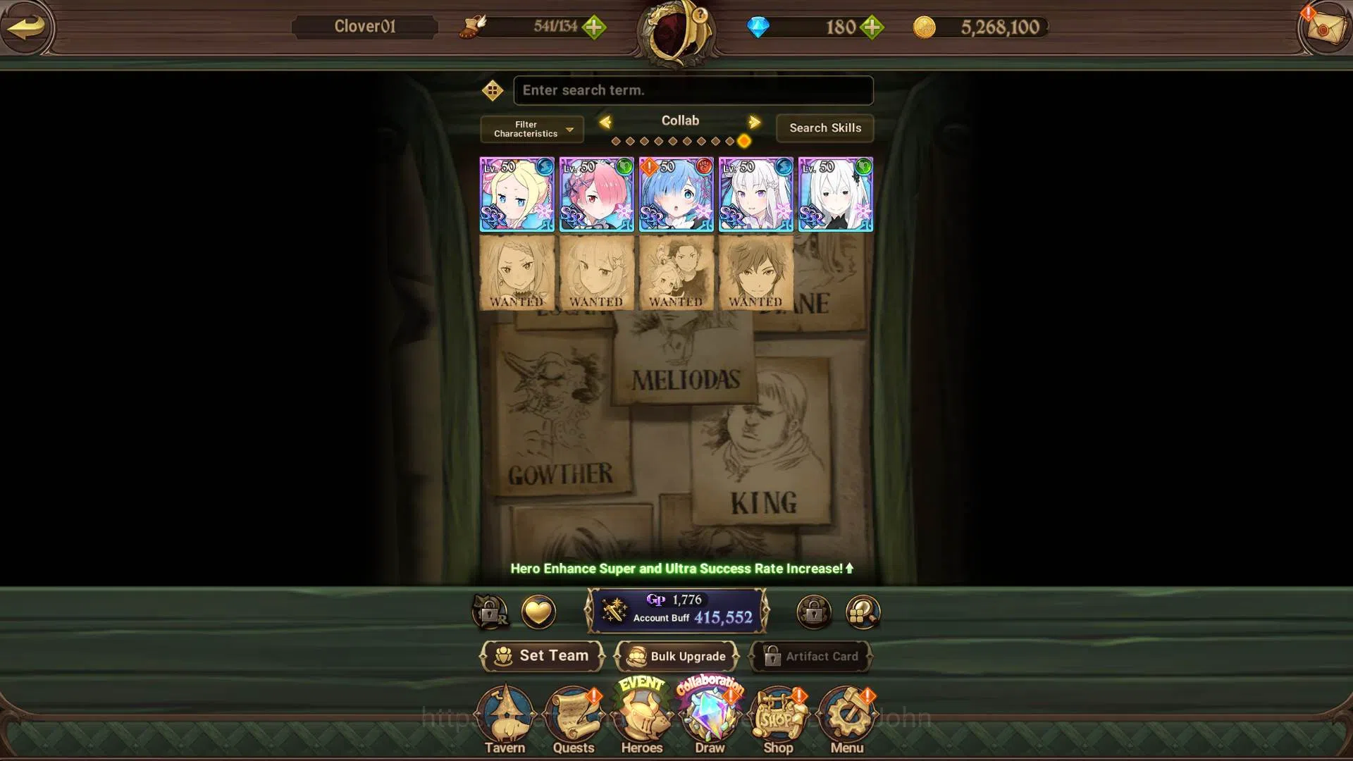 The Seven Deadly Sins: Grand Cross Accounts GLOBAL | 400k CC | Collab Re-Zero (Rem Ram Beatric image 7