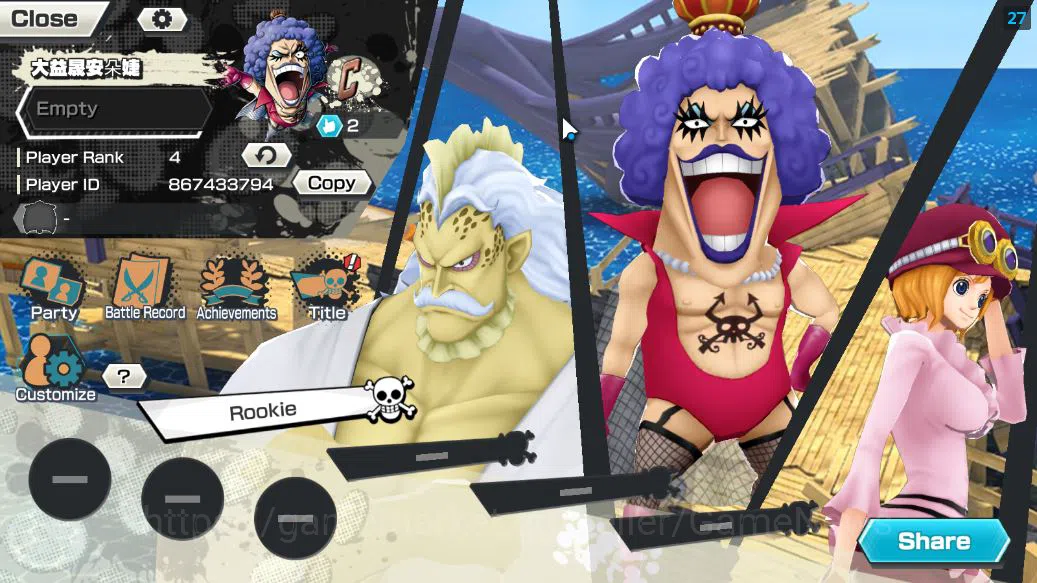 One Piece Bounty Rush Accounts Starter Global|4 EX | AMS Borsalino,KING of the Pirates D.Roger,Great Edward 2