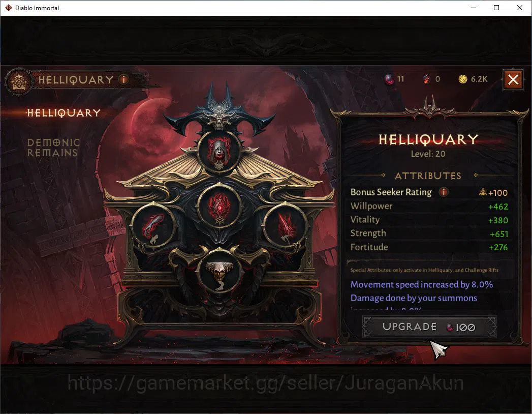 Diablo Immortal Accounts SEA-Vasily | Lv60(372)Demon Hunter| 30K CR|Reso 42 image 10