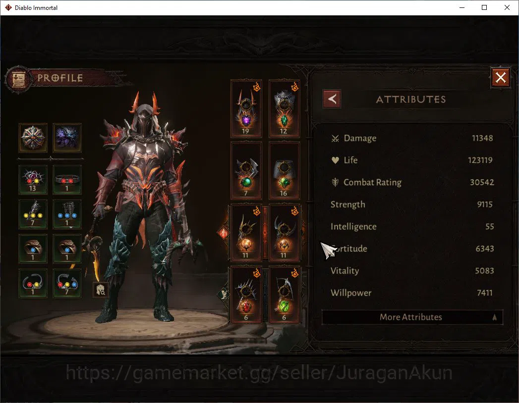 Diablo Immortal Accounts SEA-Vasily | Lv60(372)Demon Hunter| 30K CR|Reso 42 image 4