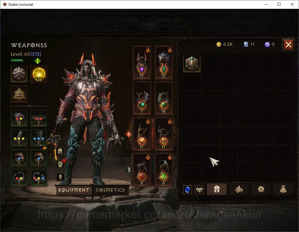 Diablo Immortal Accounts SEA-Vasily | Lv60(372)Demon Hunter| 30K CR|Reso 42 image 5