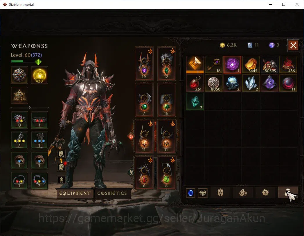 Diablo Immortal Accounts SEA-Vasily | Lv60(372)Demon Hunter| 30K CR|Reso 42 image 7