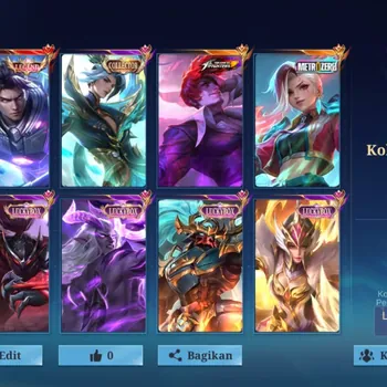 Mobile Legends: Bang Bang Accounts Collector A754|350 Skin|SkinLegend:Alucard,SkinCollab:ChouKOF,IxiaMetroZero|Skin