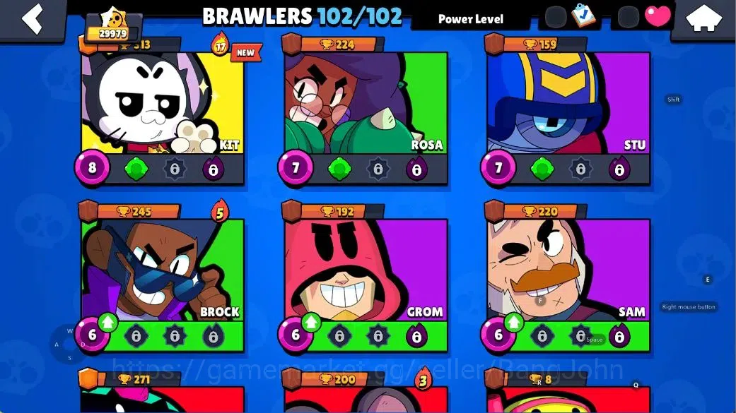 Brawl Stars Accounts Android|29,9k Thropy|102 Brawlers-25 Max|23 Hyperc image 13
