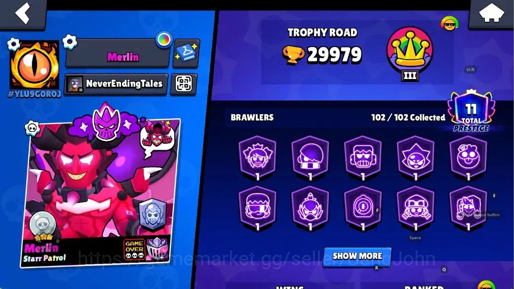Brawl Stars Accounts Android|29,9k Thropy|102 Brawlers-25 Max|23 Hyperc image 2