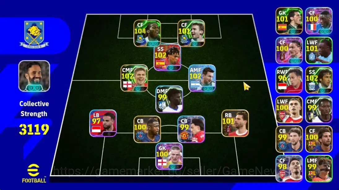 eFootball Accounts Android|715 Coin|Epic Didier Drogba,Steven Gerrad, image 1