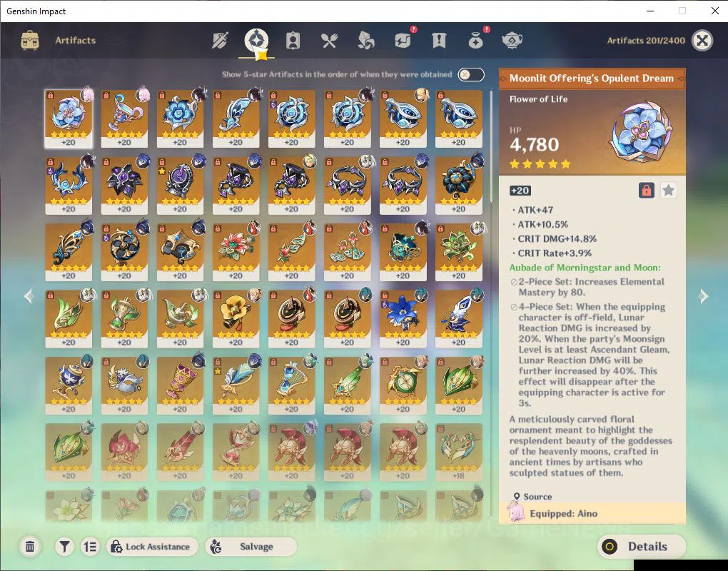 Genshin Impact Accounts ASIA|AR 55|6 Limited+4(*5Weapon)|Flins+Sign,Columb image 11