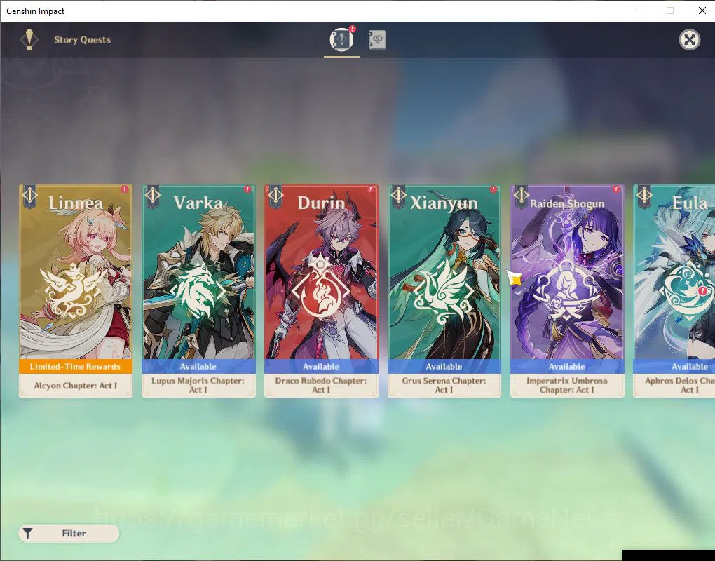 Genshin Impact Accounts ASIA|AR 55|6 Limited+4(*5Weapon)|Flins+Sign,Columb image 4