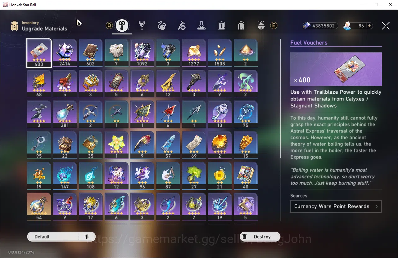 Honkai Star Rail Accounts ASIA | TL 70  | 18 Limit | Dot Prem, Kafka E1, Hys image 13