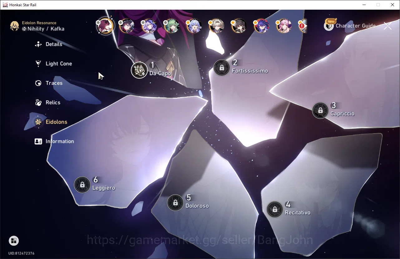 Honkai Star Rail Accounts ASIA | TL 70  | 18 Limit | Dot Prem, Kafka E1, Hys image 6