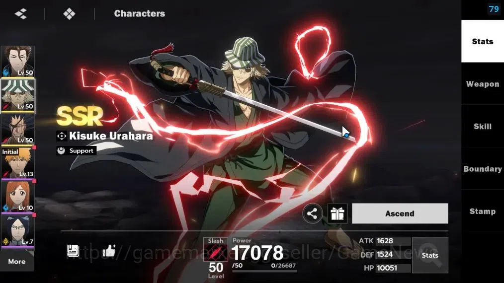 BLEACH: Soul Resonance Accounts NA Crunchyroll|LV 32|6 SSR [(AizenB1,Urahara,Zarak image 6