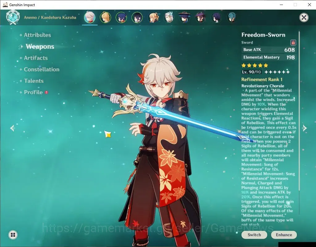 Genshin Impact Accounts ASIA |AR 55|4 Limited+2(*5Weapon)|[KazuhaC1]+Sign, image 4