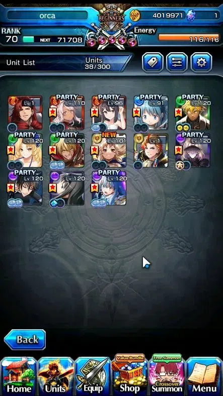 Grand Summoners Accounts End-Game Global|Rank 70|13 Ascend+6 TW|S Miki,S Luvia,WH Fen,Veldora,E Rimuru,Diablo)+TW S 4