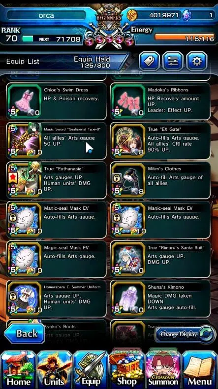 Grand Summoners Accounts End-Game Global|Rank 70|13 Ascend+6 TW|S Miki,S Luvia,WH Fen,Veldora,E Rimuru,Diablo)+TW S 9