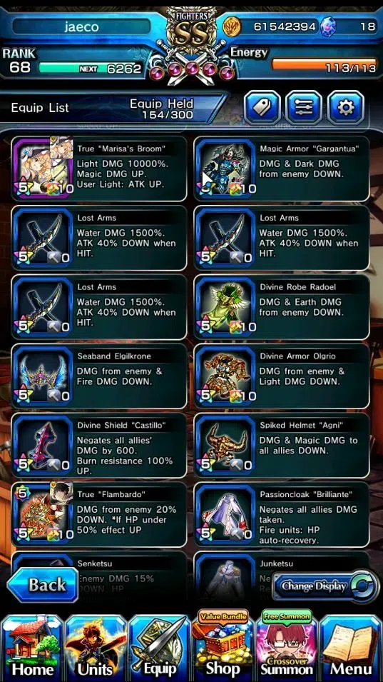 Grand Summoners Accounts End-Game Global|Rank 68|18 Ascend+10 TW|(Summer Miyu,Beta,Celia,Chloe,Igris,Etc.)+TW,MIslit,Hero 11