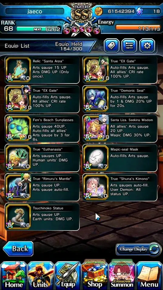 Grand Summoners Accounts End-Game Global|Rank 68|18 Ascend+10 TW|(Summer Miyu,Beta,Celia,Chloe,Igris,Etc.)+TW,MIslit,Hero 13