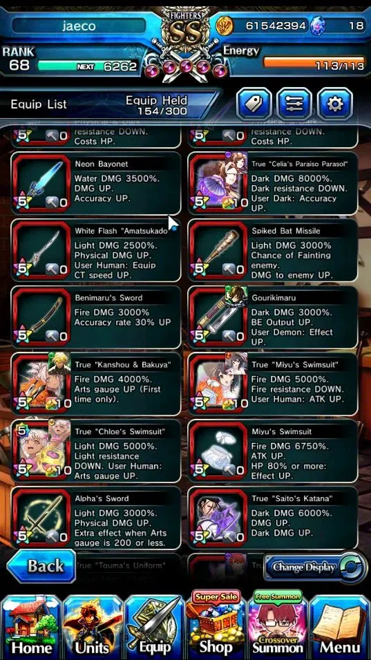 Grand Summoners Accounts End-Game Global|Rank 68|18 Ascend+10 TW|(Summer Miyu,Beta,Celia,Chloe,Igris,Etc.)+TW,MIslit,Hero 7