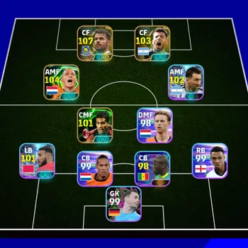 eFootball Accounts Legends & Iconic Players Efootball Power 3085 | Diego Costa 107, Wesley Sneijder 104, Aguero 104, Yamal