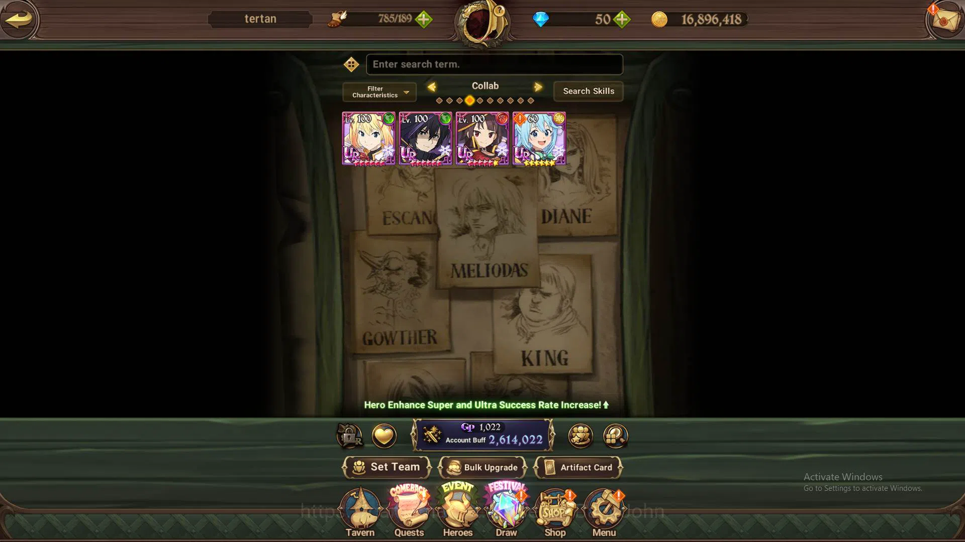 The Seven Deadly Sins: Grand Cross Accounts Others ASIA|2.6M CC|1LR Brunhild3/6|Collab Darknes3/6,Shadow,Megumin,Aqua|6 UR 9