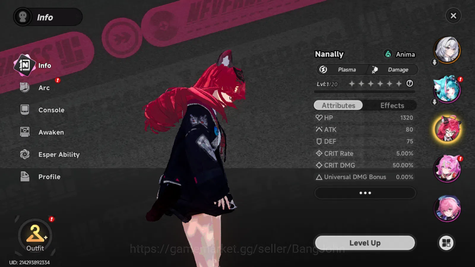 Neverness to Everness Accounts EU| Starter Lvl 3 | 1 S Nanally + 5A Char|MC femal image 10
