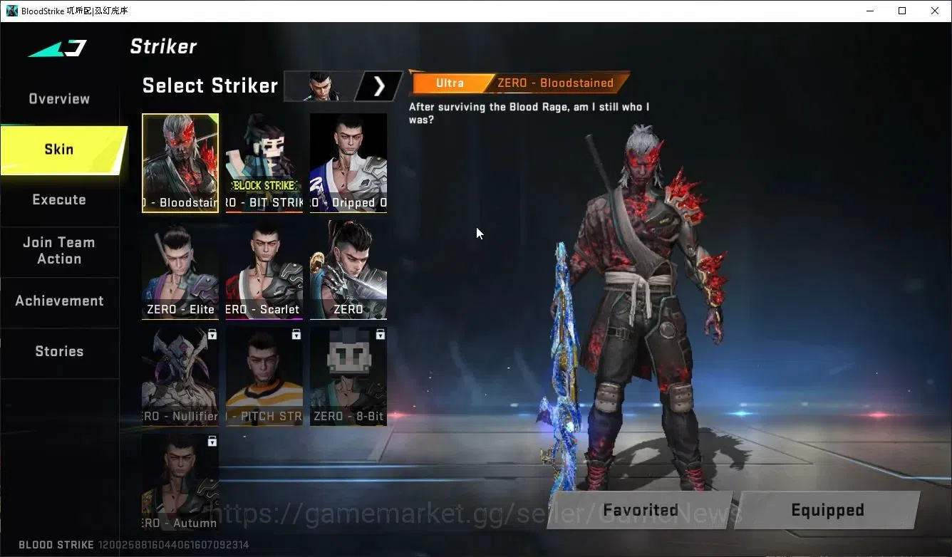 Blood Strike Accounts Collab Skin ASIA|ETERNAL M700,DeAgle+COLLAB EnZo-Kraken,TR FN2K,Jack,7DS AK47,Karl98,QBZ95+3 Colab|23 8