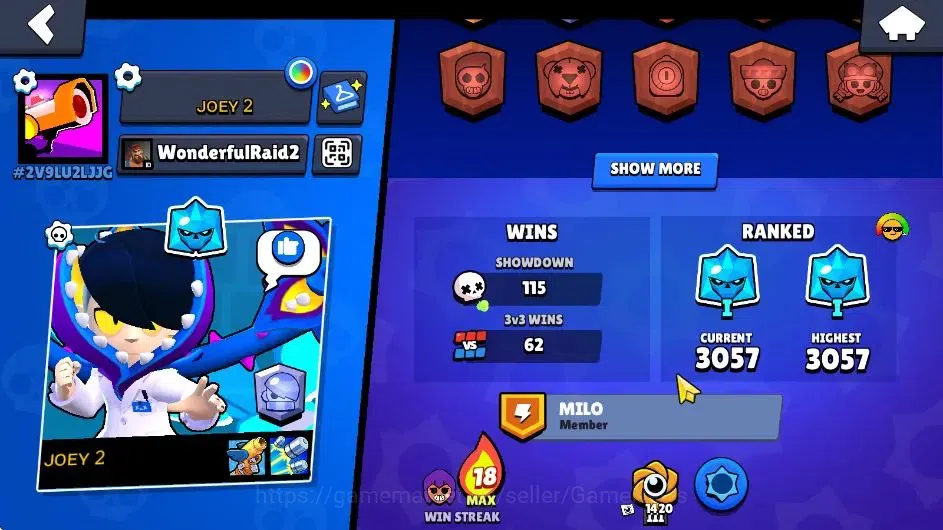 Brawl Stars Accounts 2321 Trophy|11K Bling|29 Brawlers 3 Max Lvl Well B image 2