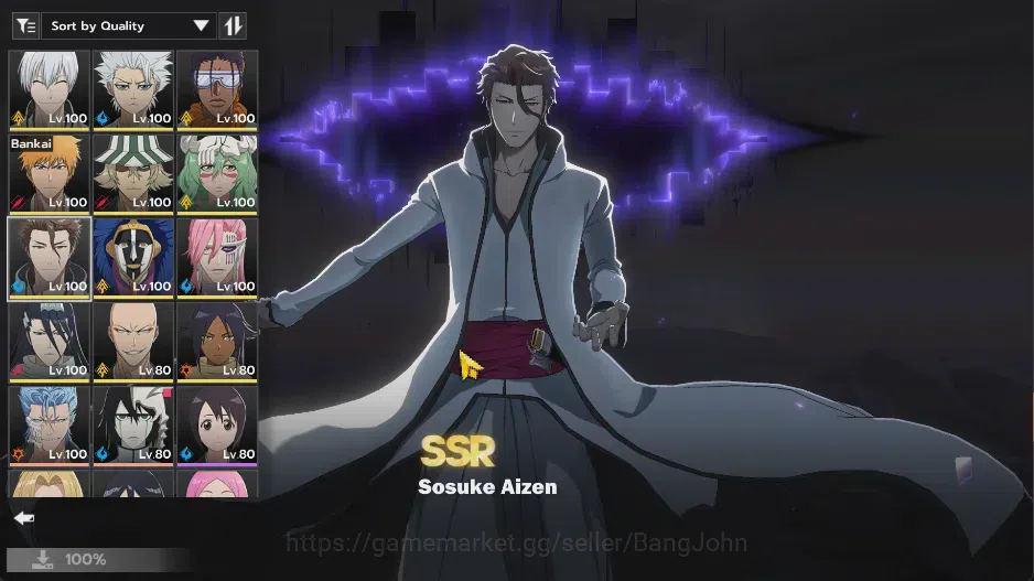 BLEACH: Soul Resonance Accounts NuverseSEA|LV 76| 12 SSR | Aizen B1, Nellil B1, Gi image 18