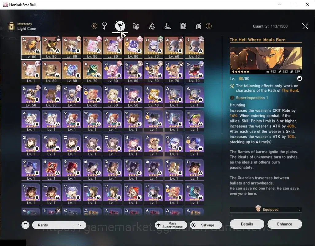 Honkai Star Rail Accounts Asia|TL 70|9 Limited + 13(*5LC)|(Cyrene E1,Evernig image 7