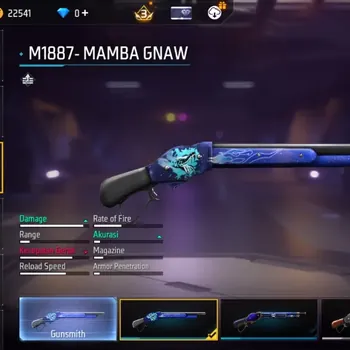 Free Fire Accounts Indonesia | 1 EVO (M60 Dreambreaker Lv.6)| M1887- Mamba Gnaw, Peluru Suci| Electrify Bunny Backpack