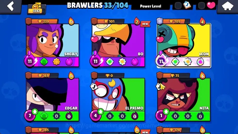 Brawl Stars Accounts 3382 Trophy|13K Gold,8,8K Bling|33 Brawlers 3 Max  image 6