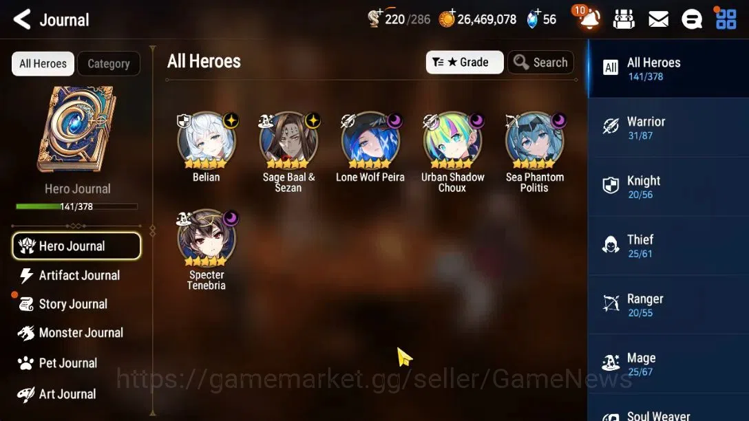 Epic Seven Accounts Starter GLOBAL Unverif|6 ML(SP Politis,LW Peira,US Choux,Etc)+Tenebria|Poh+Bless ON|AUTO W Hunt|214K 6
