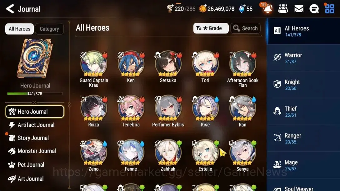 Epic Seven Accounts Starter GLOBAL Unverif|6 ML(SP Politis,LW Peira,US Choux,Etc)+Tenebria|Poh+Bless ON|AUTO W Hunt|214K 7