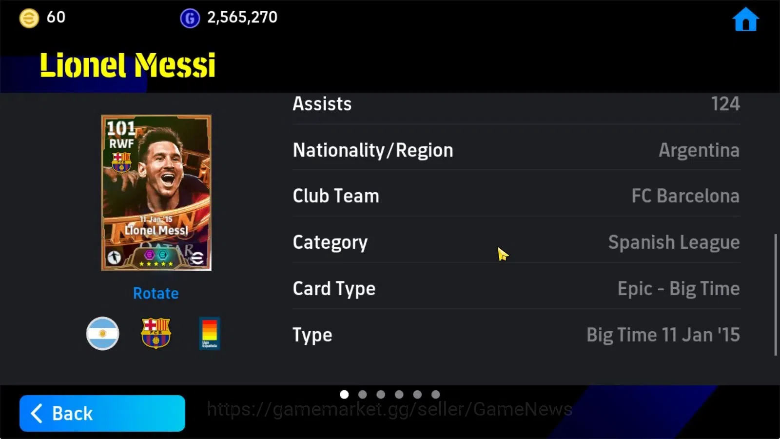 eFootball Accounts Android|Big Time Lionel Messi,Show Time Jude Belli image 10