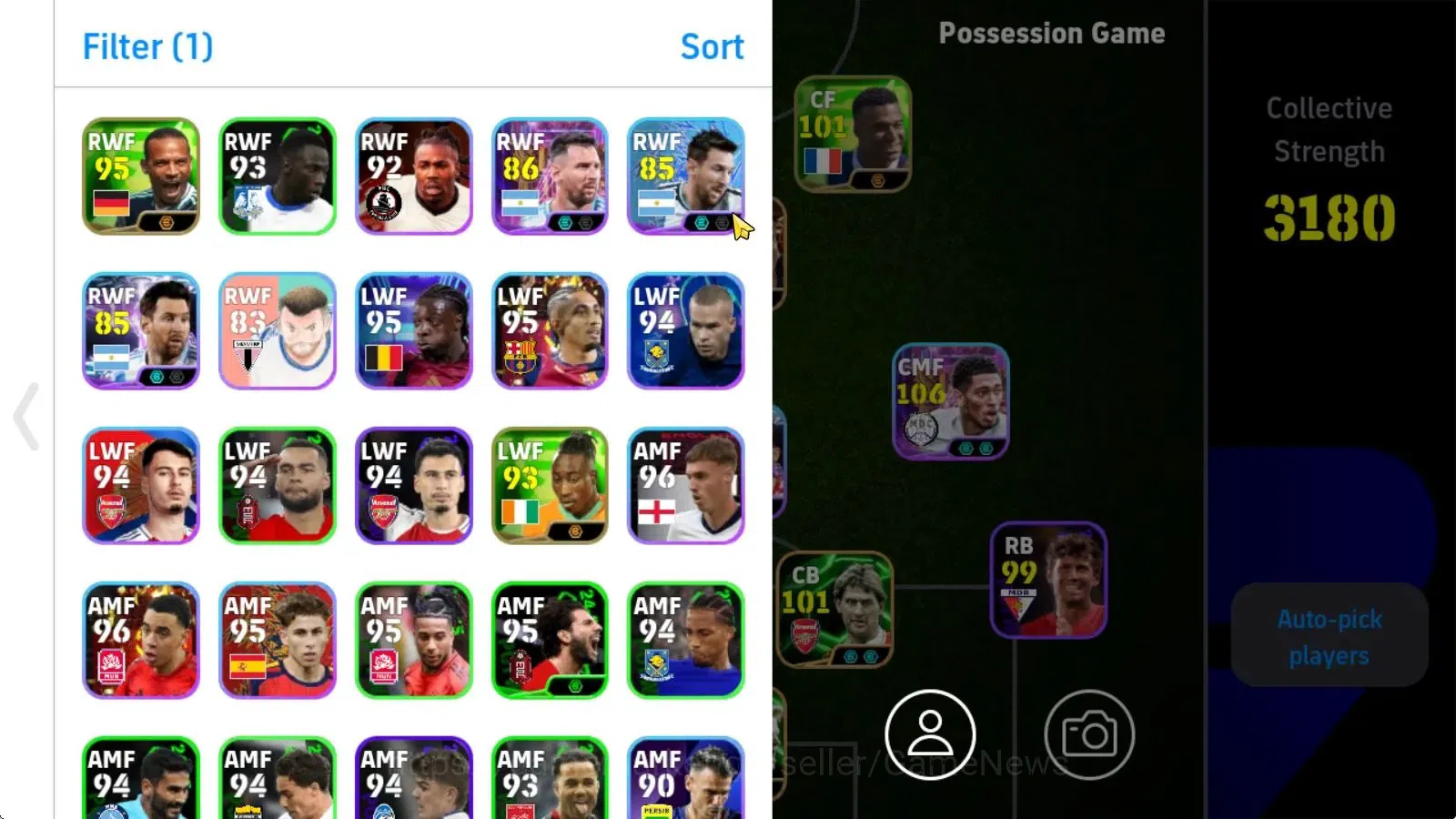eFootball Accounts Android|Big Time Lionel Messi,Show Time Jude Belli image 3