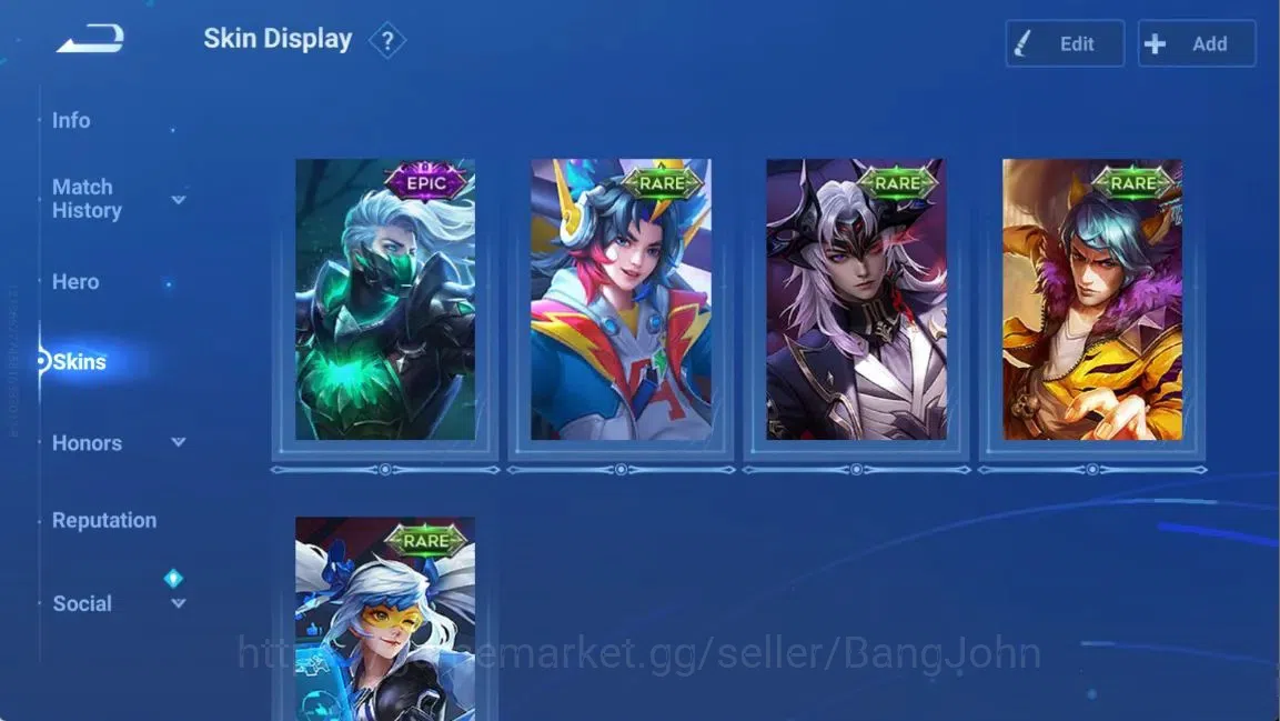 Honor of Kings Accounts Global | 44H 17S |Epic GaoChanggong, Rare Ata, Aug image 3